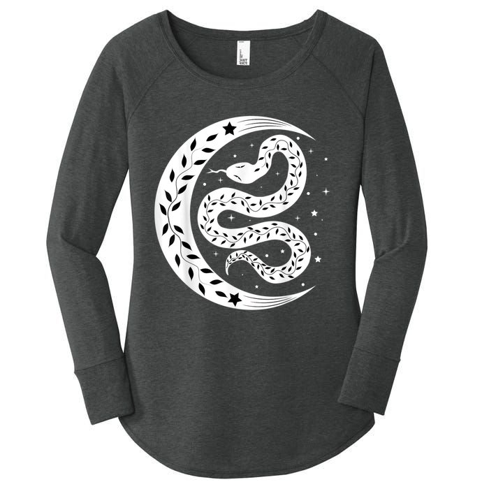 Snake Stars Sky Half Moon Herpetologist Reptile Lover Women's Perfect Tri Tunic Long Sleeve Shirt