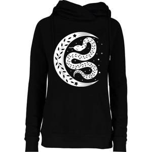 Snake Stars Sky Half Moon Herpetologist Reptile Lover Womens Funnel Neck Pullover Hood