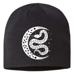 Snake Stars Sky Half Moon Herpetologist Reptile Lover Sustainable Beanie