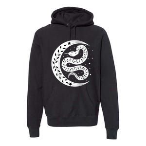 Snake Stars Sky Half Moon Herpetologist Reptile Lover Premium Hoodie