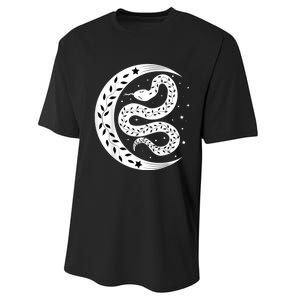 Snake Stars Sky Half Moon Herpetologist Reptile Lover Performance Sprint T-Shirt