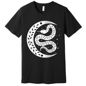 Snake Stars Sky Half Moon Herpetologist Reptile Lover Premium T-Shirt