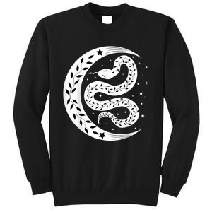 Snake Stars Sky Half Moon Herpetologist Reptile Lover Tall Sweatshirt