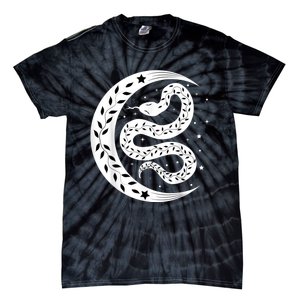 Snake Stars Sky Half Moon Herpetologist Reptile Lover Tie-Dye T-Shirt