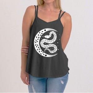 Snake Stars Sky Half Moon Herpetologist Reptile Lover Women's Strappy Tank