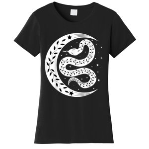 Snake Stars Sky Half Moon Herpetologist Reptile Lover Women's T-Shirt