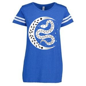 Snake Stars Sky Half Moon Herpetologist Reptile Lover Enza Ladies Jersey Football T-Shirt