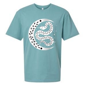 Snake Stars Sky Half Moon Herpetologist Reptile Lover Sueded Cloud Jersey T-Shirt