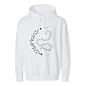 Snake Stars Sky Half Moon Herpetologist Reptile Lover Garment-Dyed Fleece Hoodie