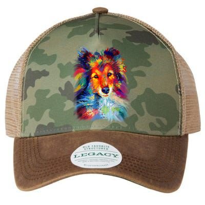 Sheltie Shetland Sheepdog For A Sheltie Mom Legacy Tie Dye Trucker Hat