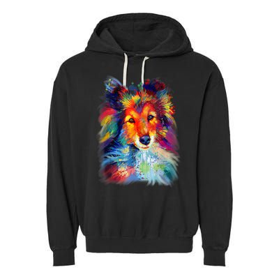 Sheltie Shetland Sheepdog For A Sheltie Mom Garment-Dyed Fleece Hoodie