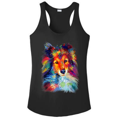 Sheltie Shetland Sheepdog For A Sheltie Mom Ladies PosiCharge Competitor Racerback Tank