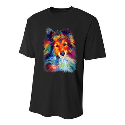 Sheltie Shetland Sheepdog For A Sheltie Mom Youth Performance Sprint T-Shirt