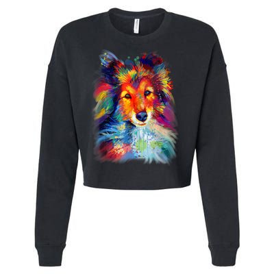 Sheltie Shetland Sheepdog For A Sheltie Mom Cropped Pullover Crew
