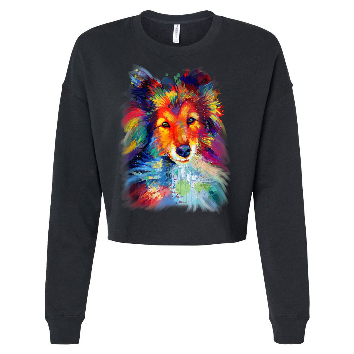 Sheltie Shetland Sheepdog For A Sheltie Mom Cropped Pullover Crew