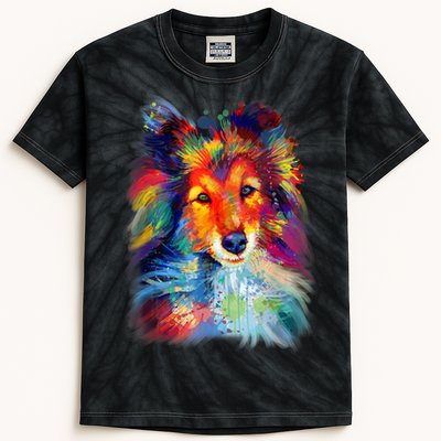 Sheltie Shetland Sheepdog For A Sheltie Mom Kids Tie-Dye T-Shirt