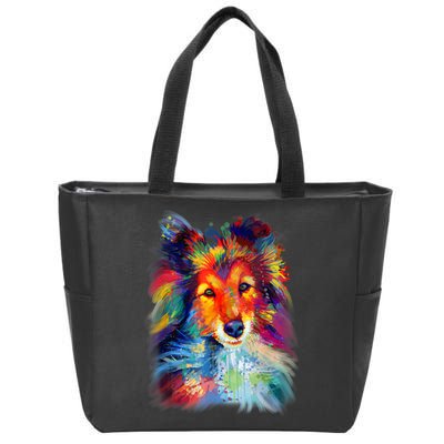 Sheltie Shetland Sheepdog For A Sheltie Mom Zip Tote Bag