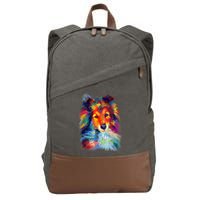 Sheltie Shetland Sheepdog For A Sheltie Mom Cotton Canvas Backpack
