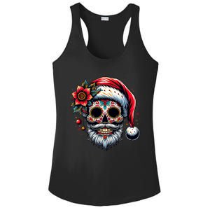 Santa Sugar Skull Mexican Calavera Christmas Ladies PosiCharge Competitor Racerback Tank