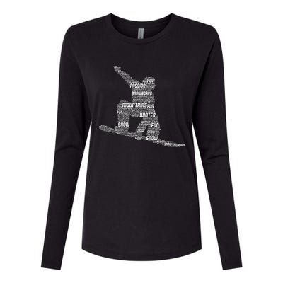 Snowboard Snowboarder Snowboarding Womens Cotton Relaxed Long Sleeve T-Shirt