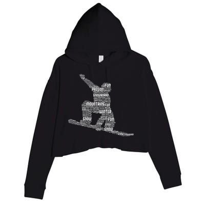 Snowboard Snowboarder Snowboarding Crop Fleece Hoodie