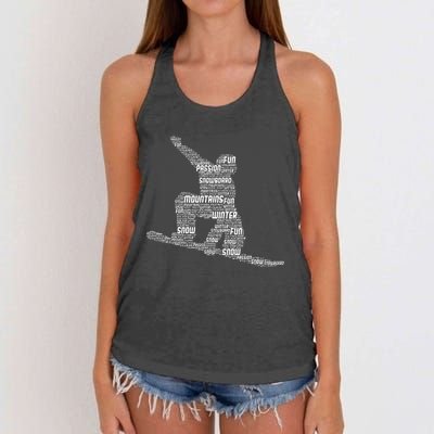 Snowboard Snowboarder Snowboarding Women's Knotted Racerback Tank