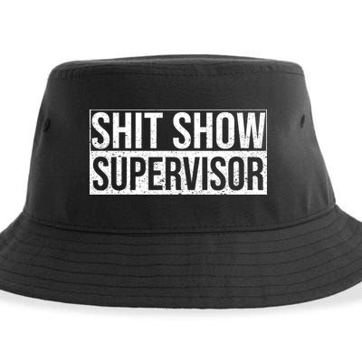 Shit Show Supervisor Hilarious Vintage Sustainable Bucket Hat
