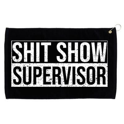 Shit Show Supervisor Hilarious Vintage Grommeted Golf Towel