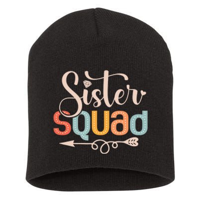 Sister Squad Sis Siblings Family Bestfriends Short Acrylic Beanie