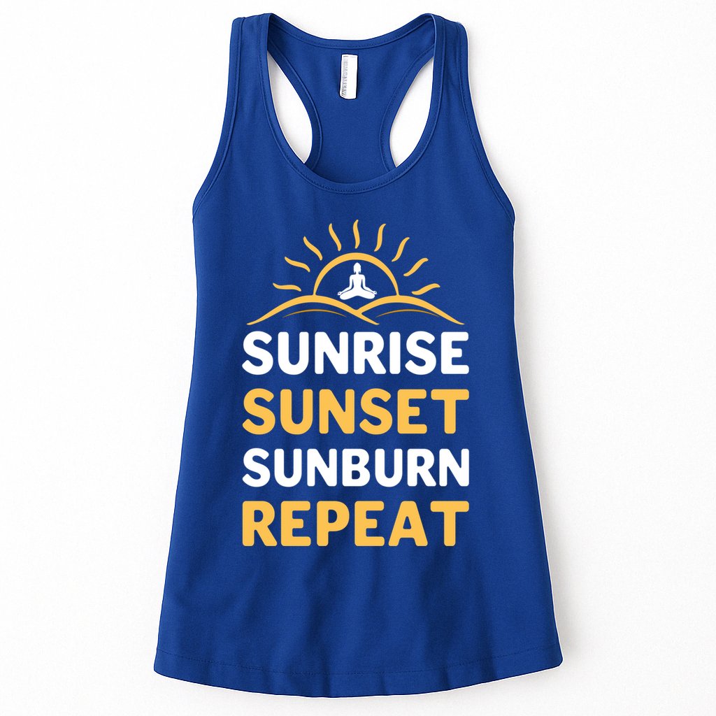 Sunrise Sunset Sunburn Repeat Gift Womens Tank Top