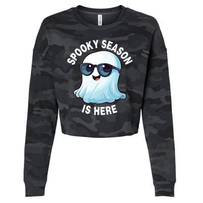 Stay Spooky Spooky Boo Graveyard And Spooky Haunted House Funny Halloween Cropped Pullover Crew