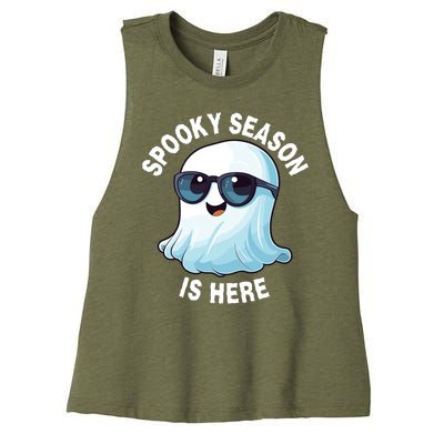 Stay Spooky Spooky Boo Graveyard And Spooky Haunted House Funny Halloween Women's Racerback Cropped Tank