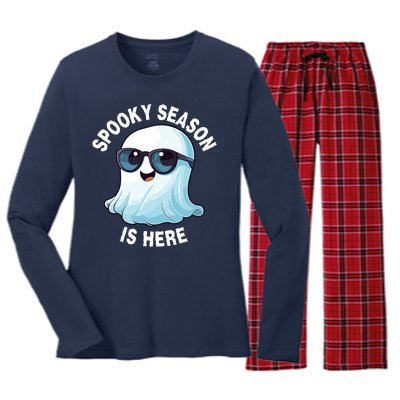 Stay Spooky Spooky Boo Graveyard And Spooky Haunted House Funny Halloween Women's Long Sleeve Flannel Pajama Set 