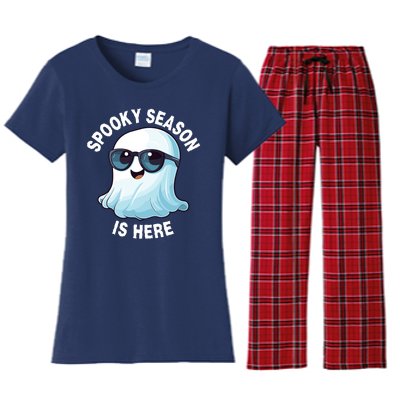 Stay Spooky Spooky Boo Graveyard And Spooky Haunted House Funny Halloween Women's Flannel Pajama Set