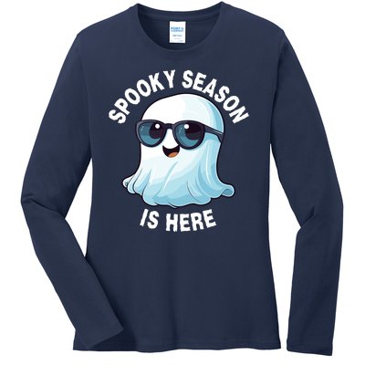 Stay Spooky Spooky Boo Graveyard And Spooky Haunted House Funny Halloween Ladies Long Sleeve Shirt