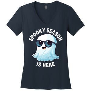 Stay Spooky Spooky Boo Graveyard And Spooky Haunted House Funny Halloween Women's V-Neck T-Shirt