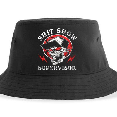 Shit Show Supervisor Skull Sustainable Bucket Hat