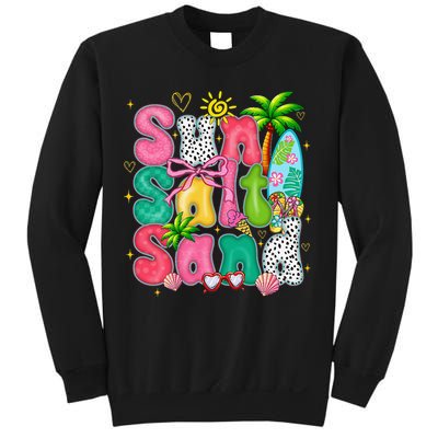 Sun Salt Sand Coquette Bow Palm Summer Vibes Beach Trip Sweatshirt