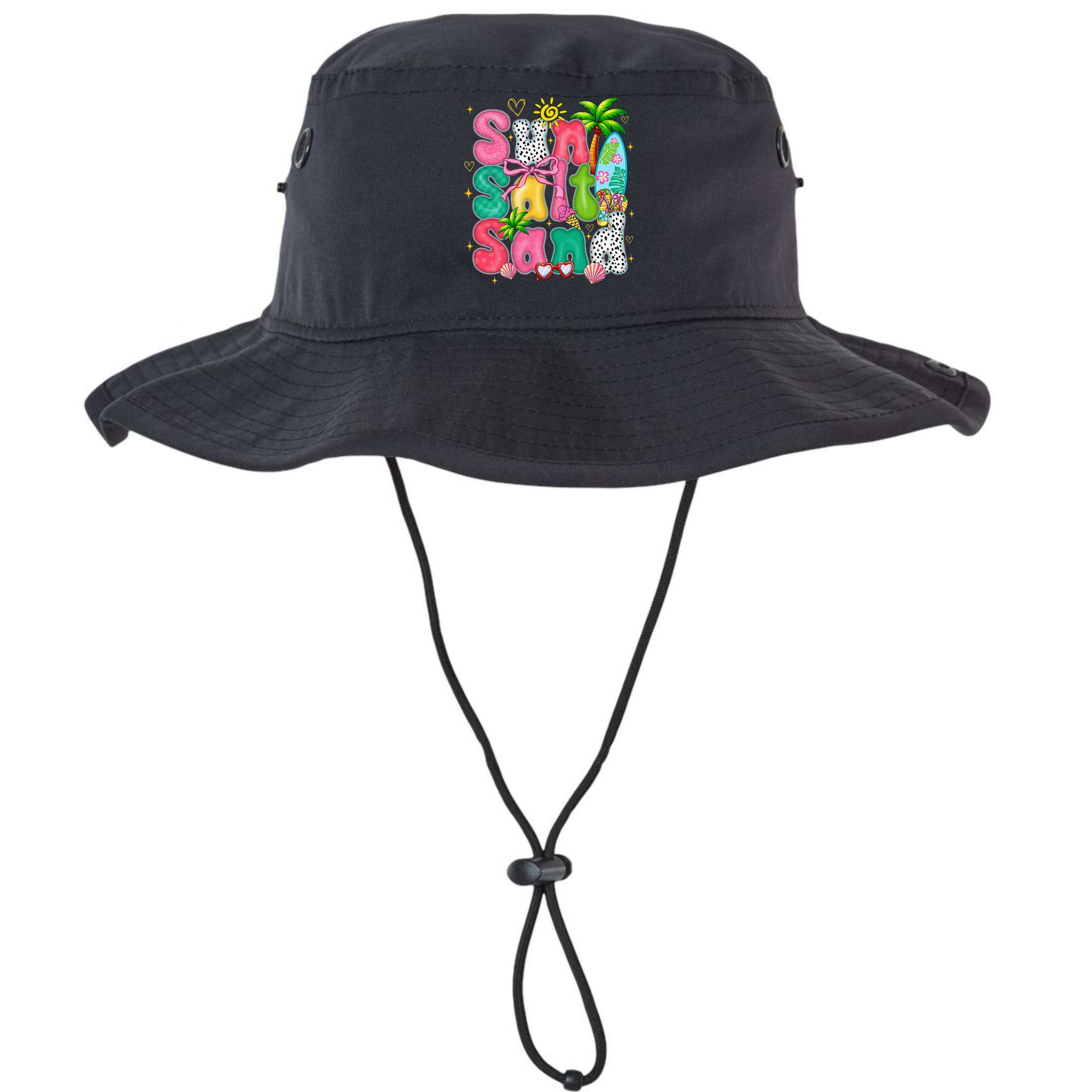 Sun Salt Sand Coquette Bow Palm Summer Vibes Beach Trip Bucket Hat