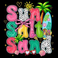 Sun Salt Sand Coquette Bow Palm Summer Vibes Beach Trip Youth Performance Sprint T-Shirt