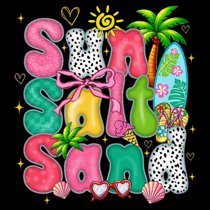 Sun Salt Sand Coquette Bow Palm Summer Vibes Beach Trip Youth Performance Sprint T-Shirt