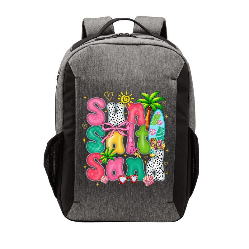 Sun Salt Sand Coquette Bow Palm Summer Vibes Beach Trip Vector Backpack
