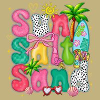 Sun Salt Sand Coquette Bow Palm Summer Vibes Beach Trip Cooling Performance Crew T-Shirt