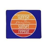 Sunrise Suntan Sunset Repeat Beach Surfer Sun Lover Sunburn Gift Mousepad