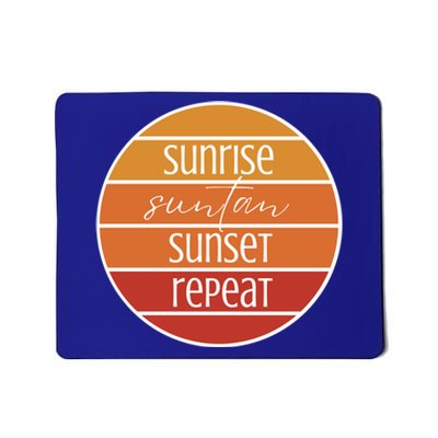 Sunrise Suntan Sunset Repeat Beach Surfer Sun Lover Sunburn Gift Mousepad