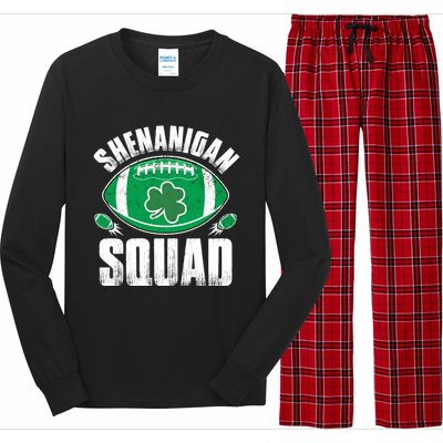 Shenanigan Squad St Patricks Day Funny American Football Gift Long Sleeve Pajama Set