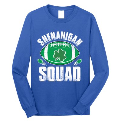 Shenanigan Squad St Patricks Day Funny American Football Gift Long Sleeve Shirt