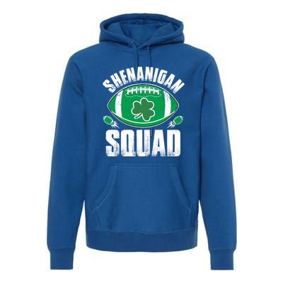 Shenanigan Squad St Patricks Day Funny American Football Gift Premium Hoodie