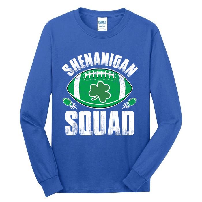 Shenanigan Squad St Patricks Day Funny American Football Gift Tall Long Sleeve T-Shirt