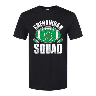 Shenanigan Squad St Patricks Day Funny American Football Gift Softstyle CVC T-Shirt